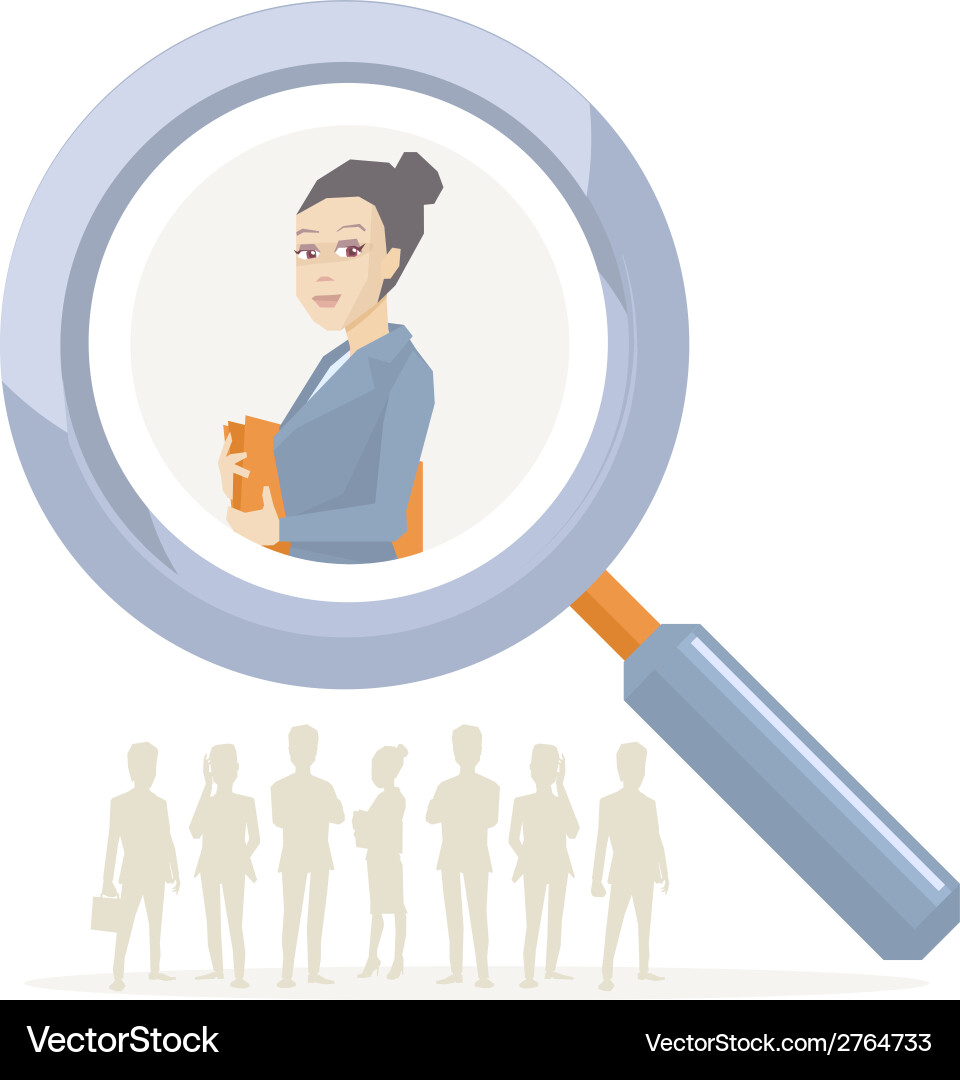 Portrait of a woman manager keeps folder w Vector Image
