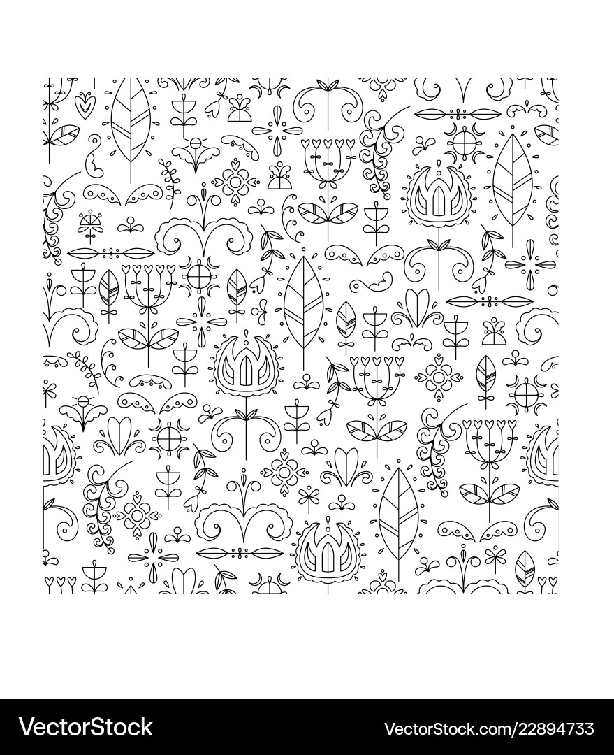 Seamless pattern in scandinavian Vector Image