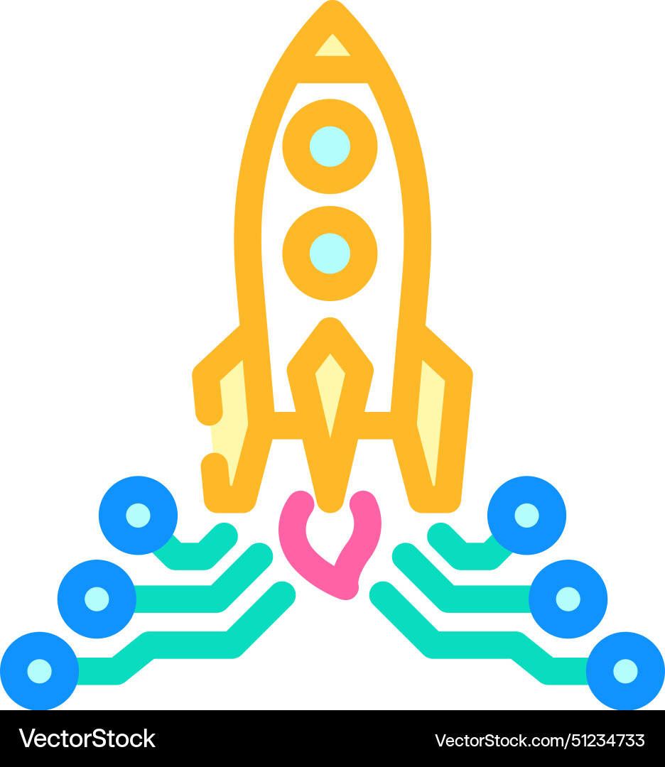 Tech startup enthusiast color icon vector image