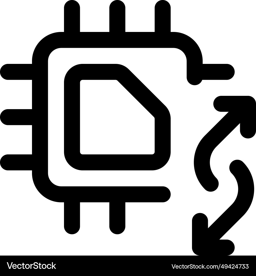 Transferring data using a micro processing unit vector image