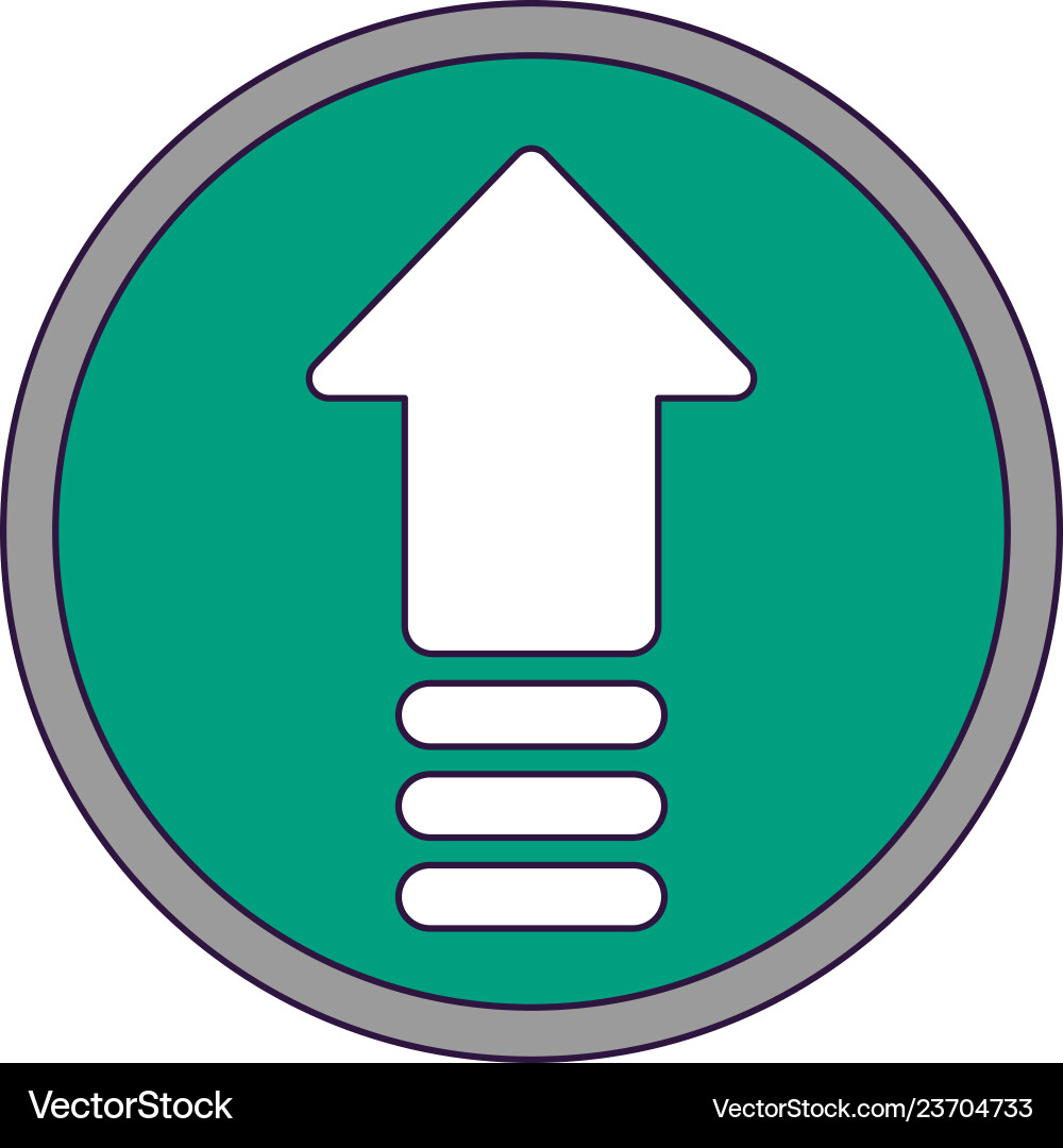 Upload Arrow Button - Upward vector image