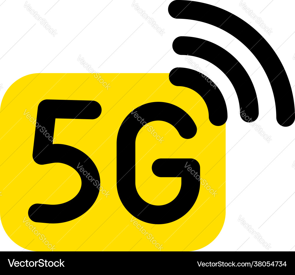 5g color icon in simple style 5g color icon in simple style vector image