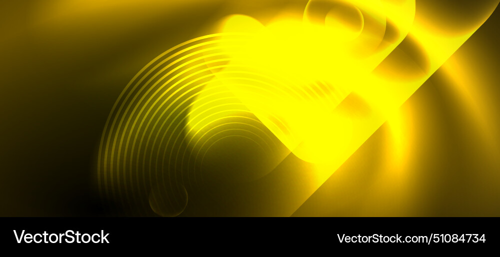 A computergenerated image of yellow glowing wave Vector Image