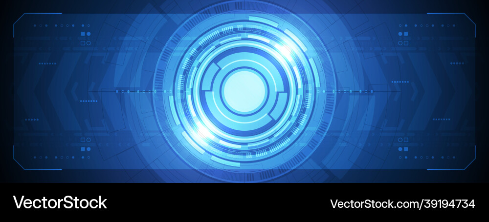 Abstract overlap circle digital interface Abstract overlap circle digital interface vector image