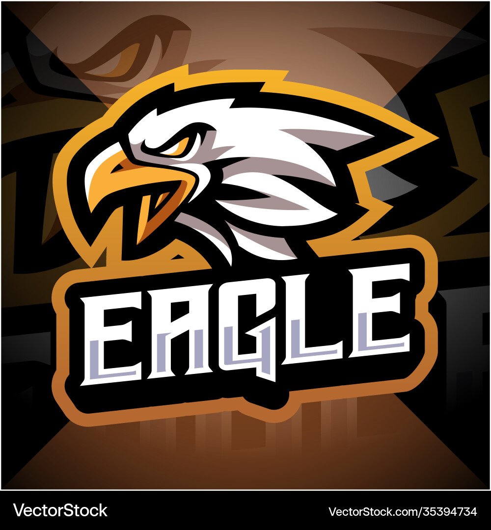 Aggressive Eagle Esports Mascot Logo Vector Image