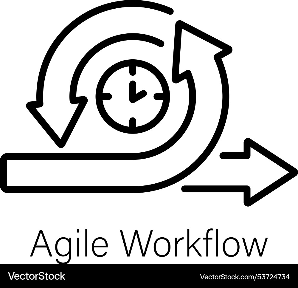Agile workflow vector image