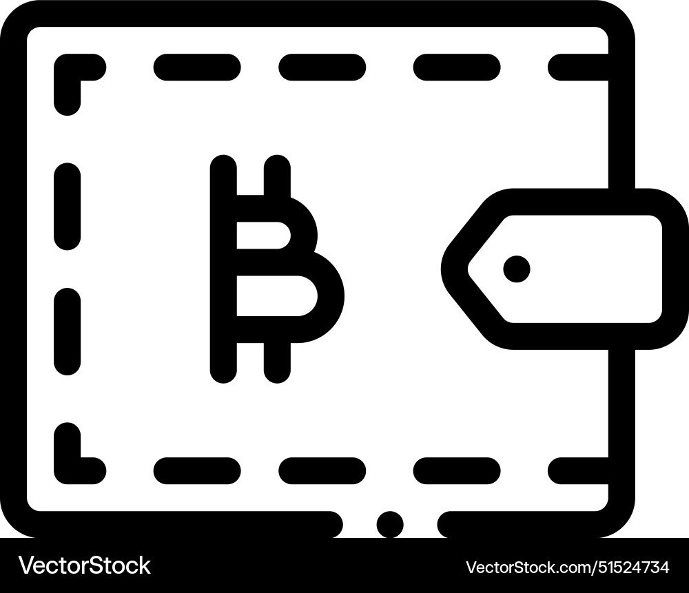 Bitcoin icon thin linear style design isolated Bitcoin icon thin linear style design isolated vector image