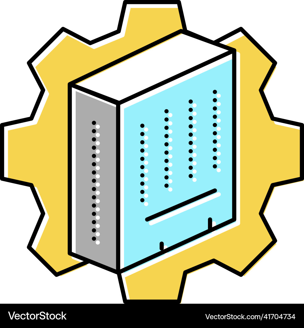Building process color icon Vector Image
