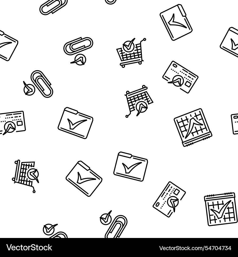 Check mark tick ok seamless pattern Check mark tick ok seamless pattern vector image