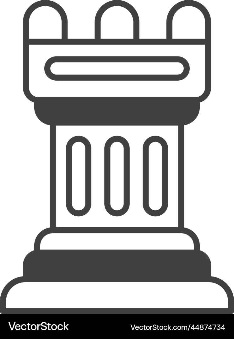 Chess piece in minimal style Chess piece in minimal style vector image