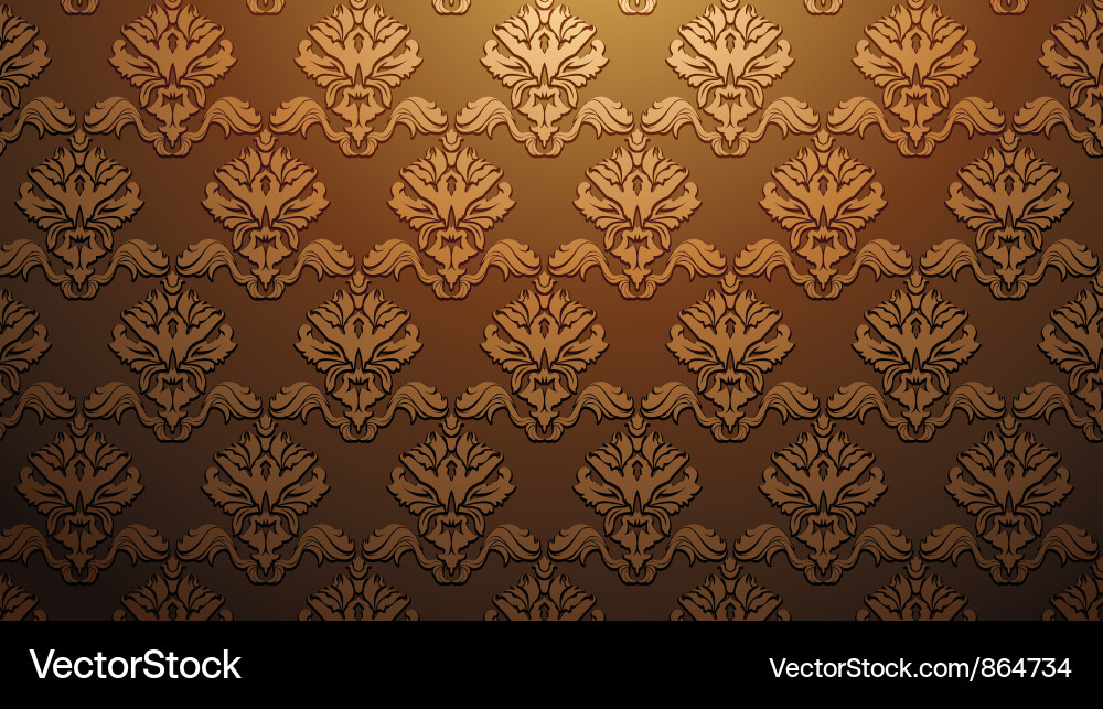 Damask web banner Vector Image