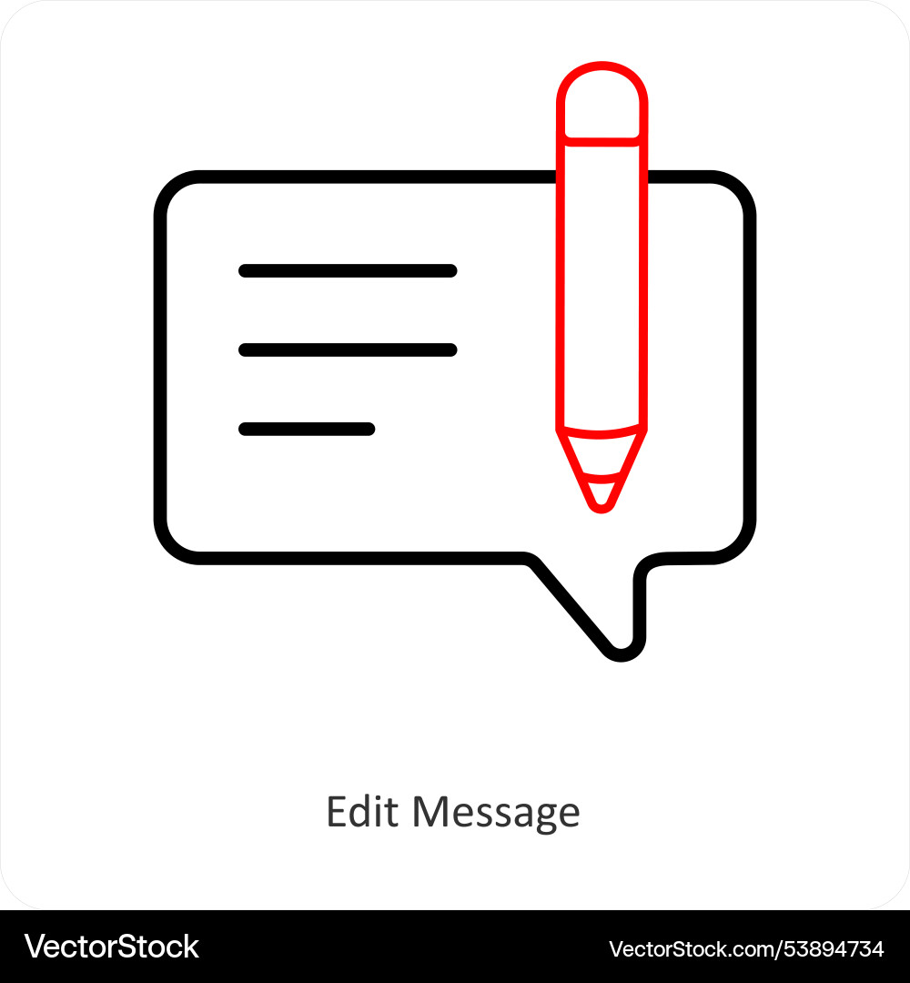 Edit message Vector Image