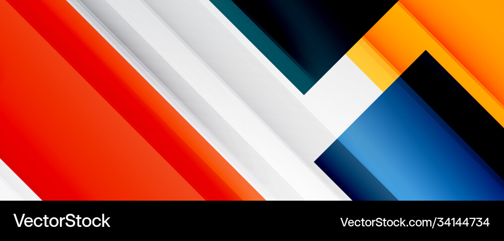 Geometric abstract backgrounds with shadow lines Vector Image
