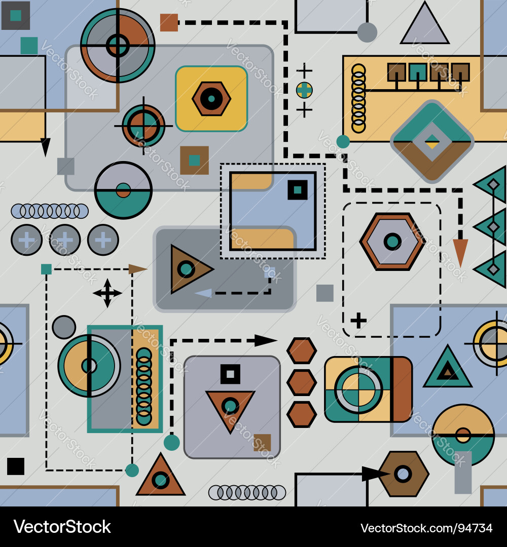 Mechanical Blueprint Pattern vector image