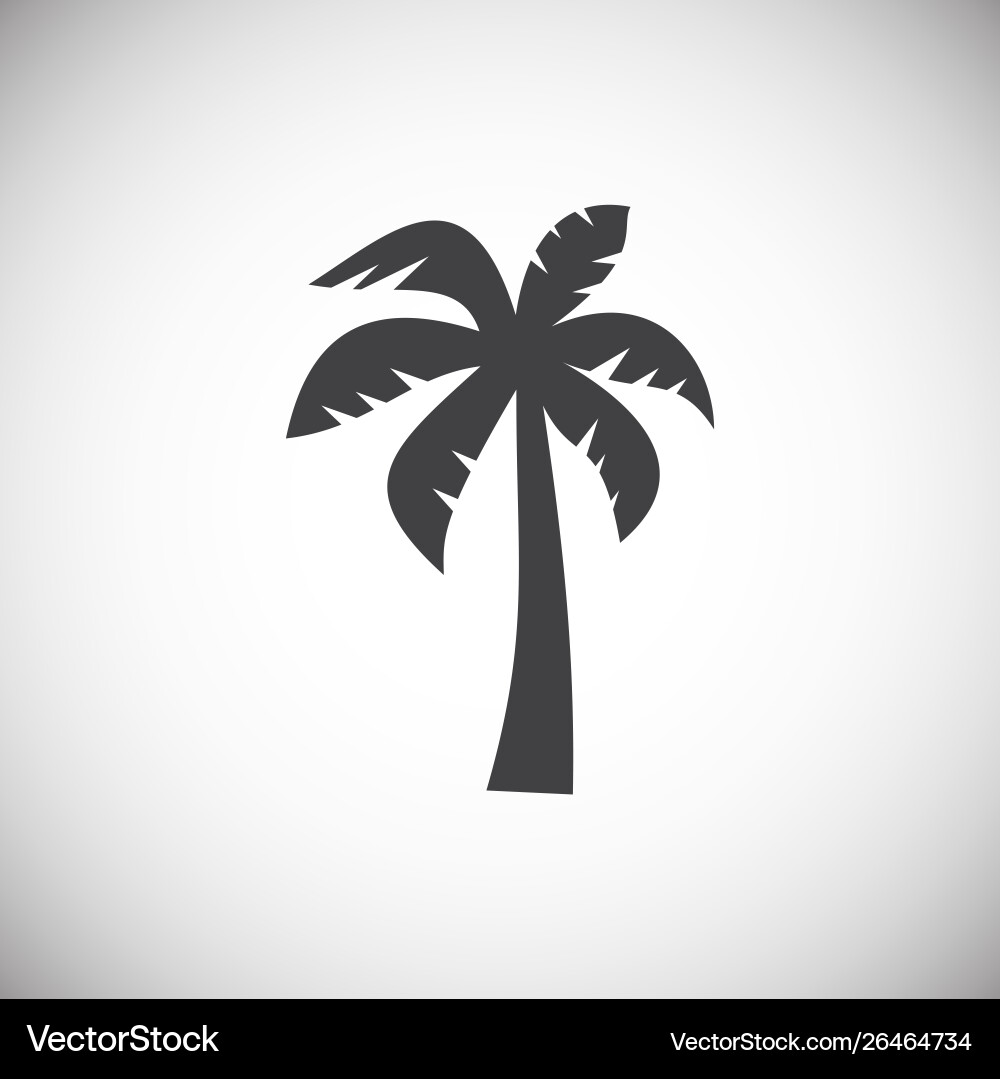Palm tree icon on background for graphic and web Palm tree icon on background for graphic and web vector image