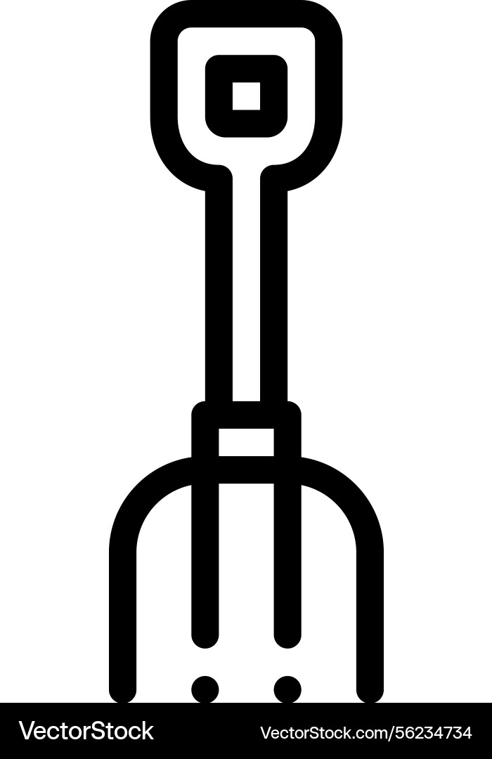 Pitchfork icon thin linear style design isolated Pitchfork icon thin linear style design isolated vector image