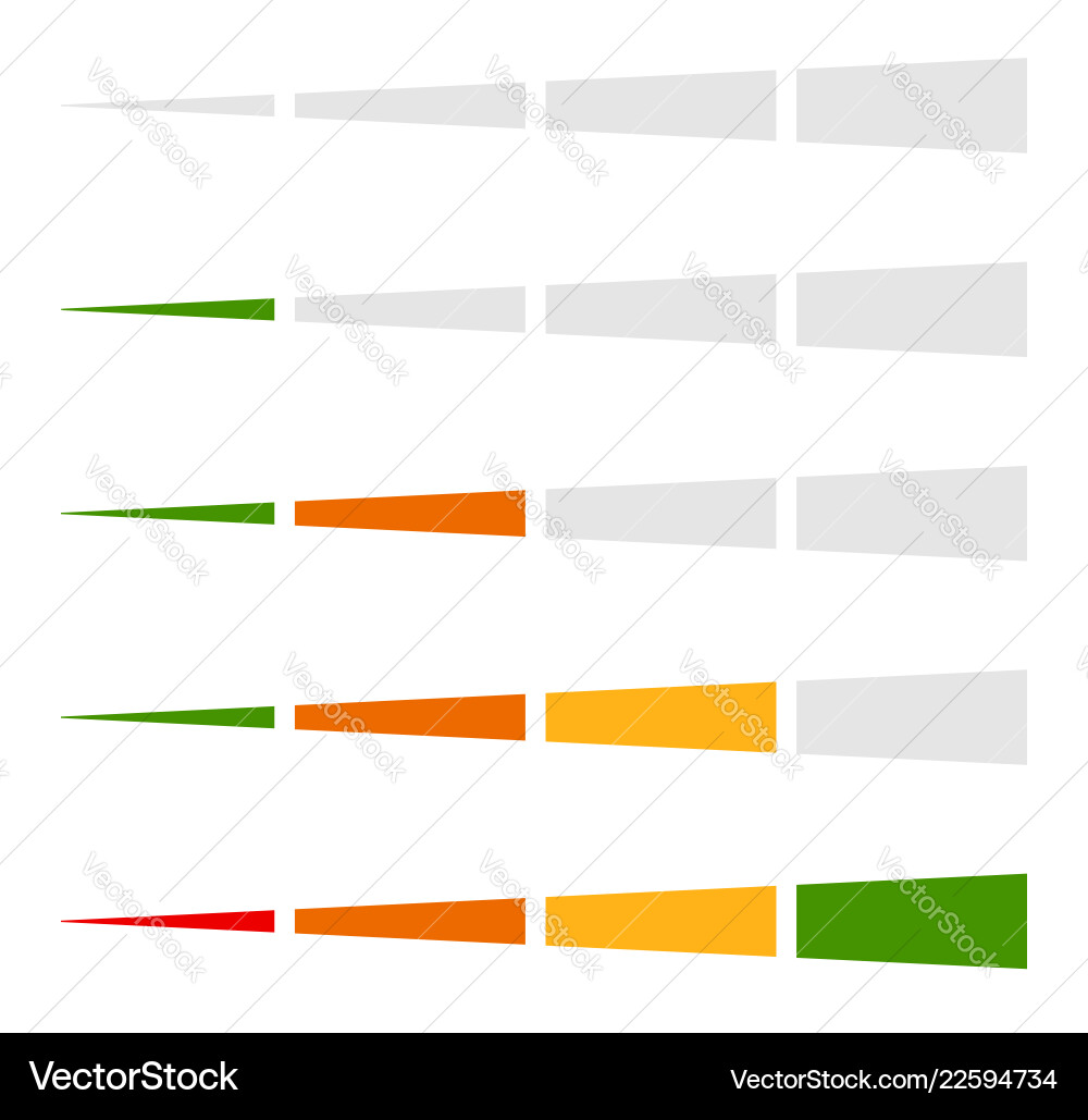 Progress Bar Level Indicator Vector Image