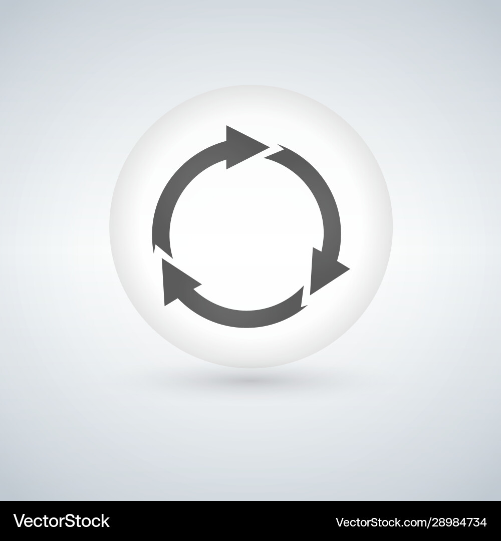 Refresh icon in circle or bubble Refresh icon in circle or bubble vector image