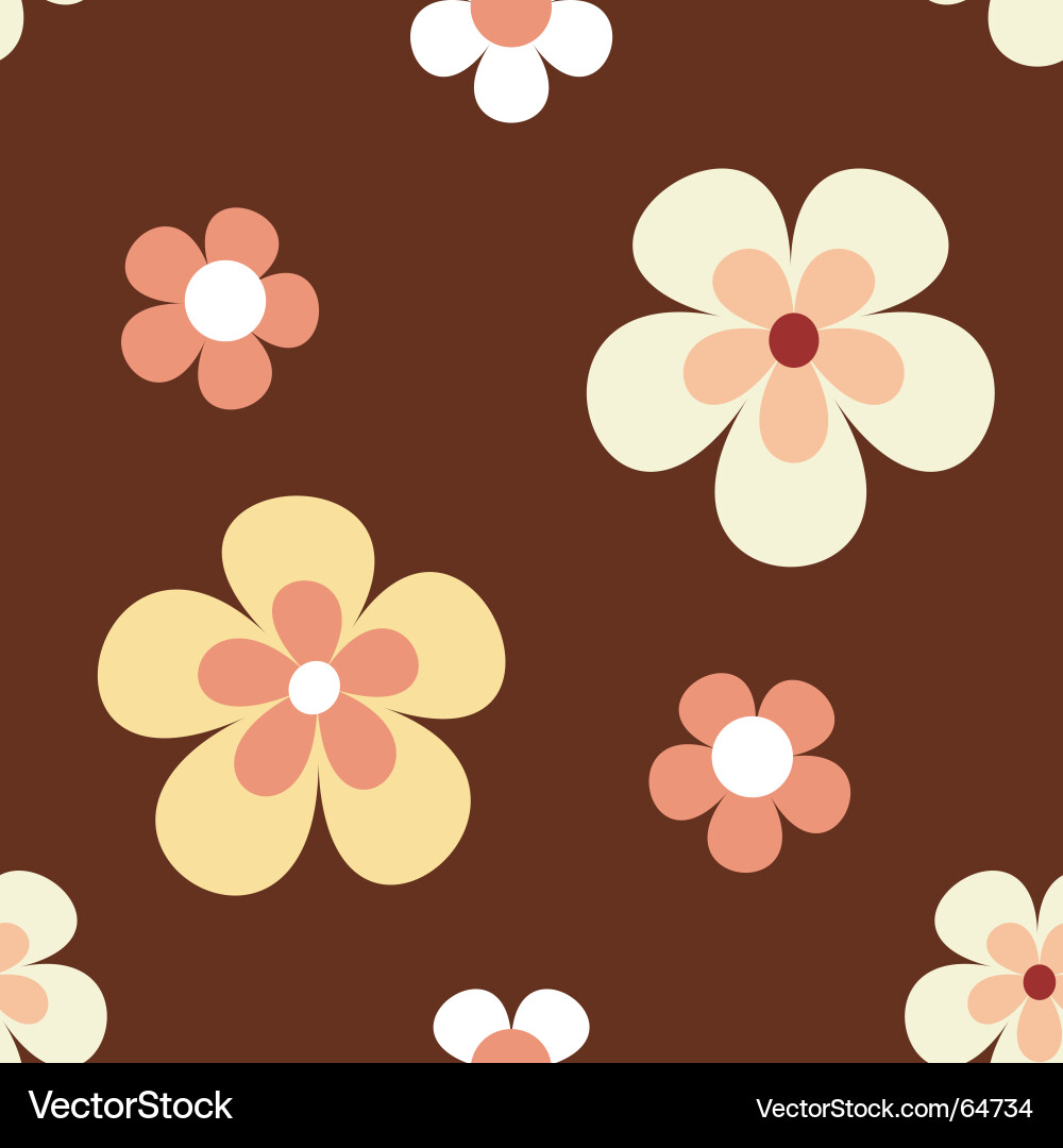 Retro flower pattern Royalty Free Vector Image