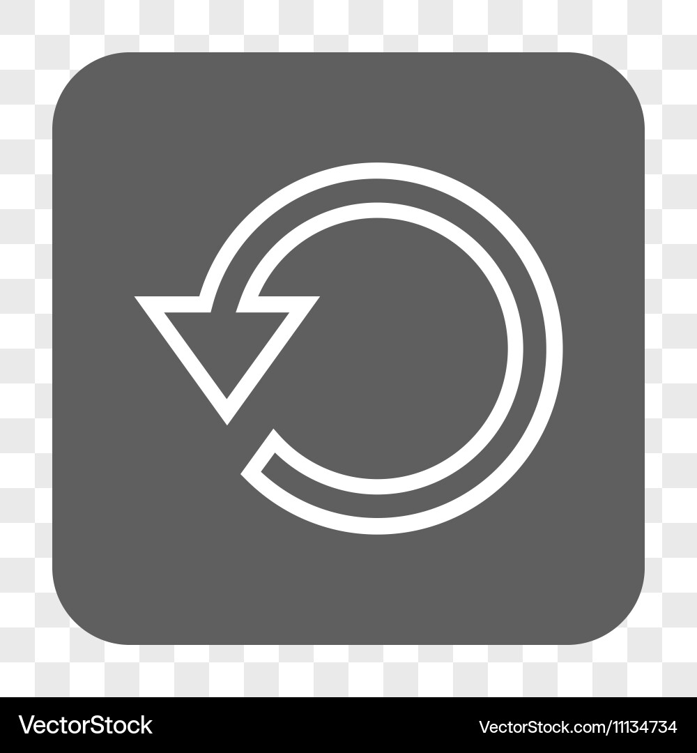 Rotate rounded square button Vector Image