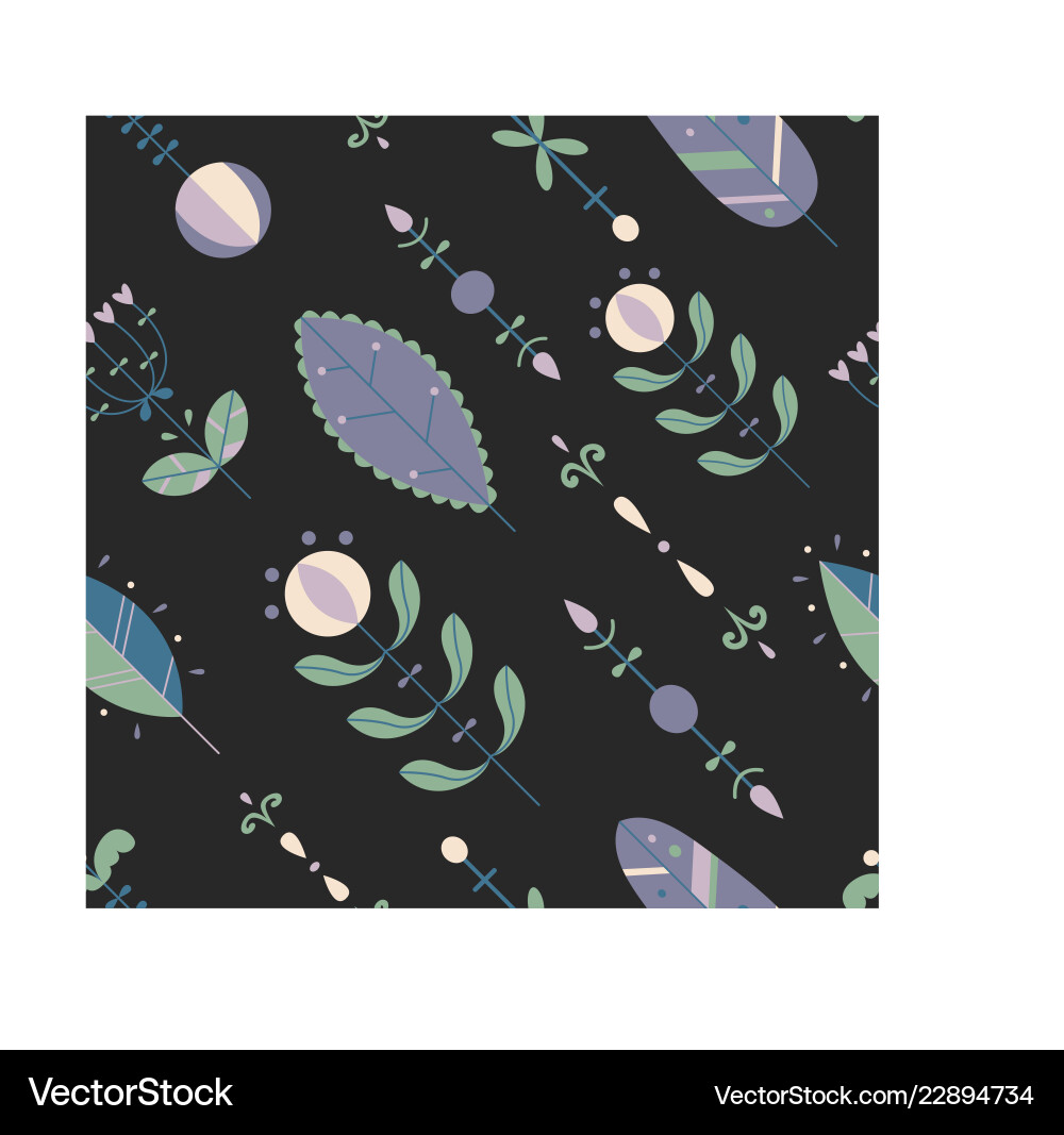 Seamless pattern in scandinavian vector image