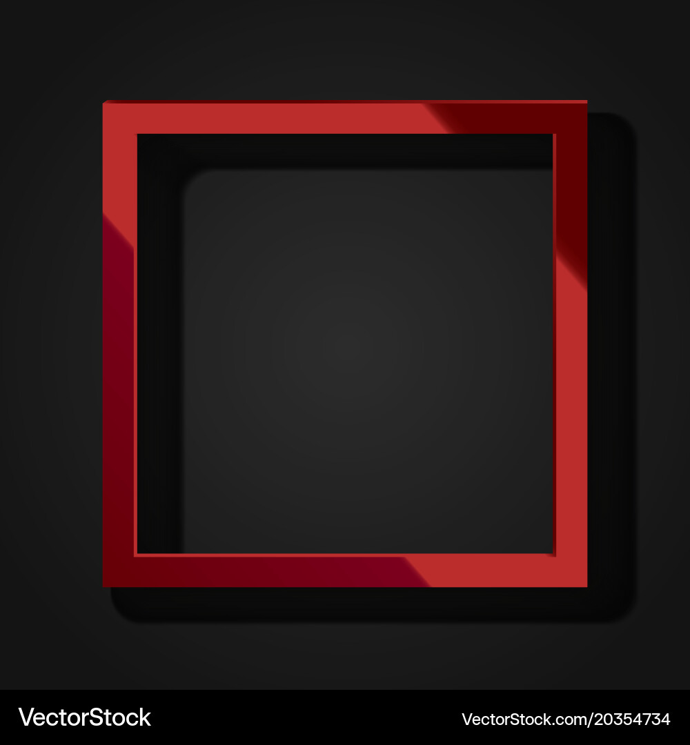 Shiny Red Square Frame vector image