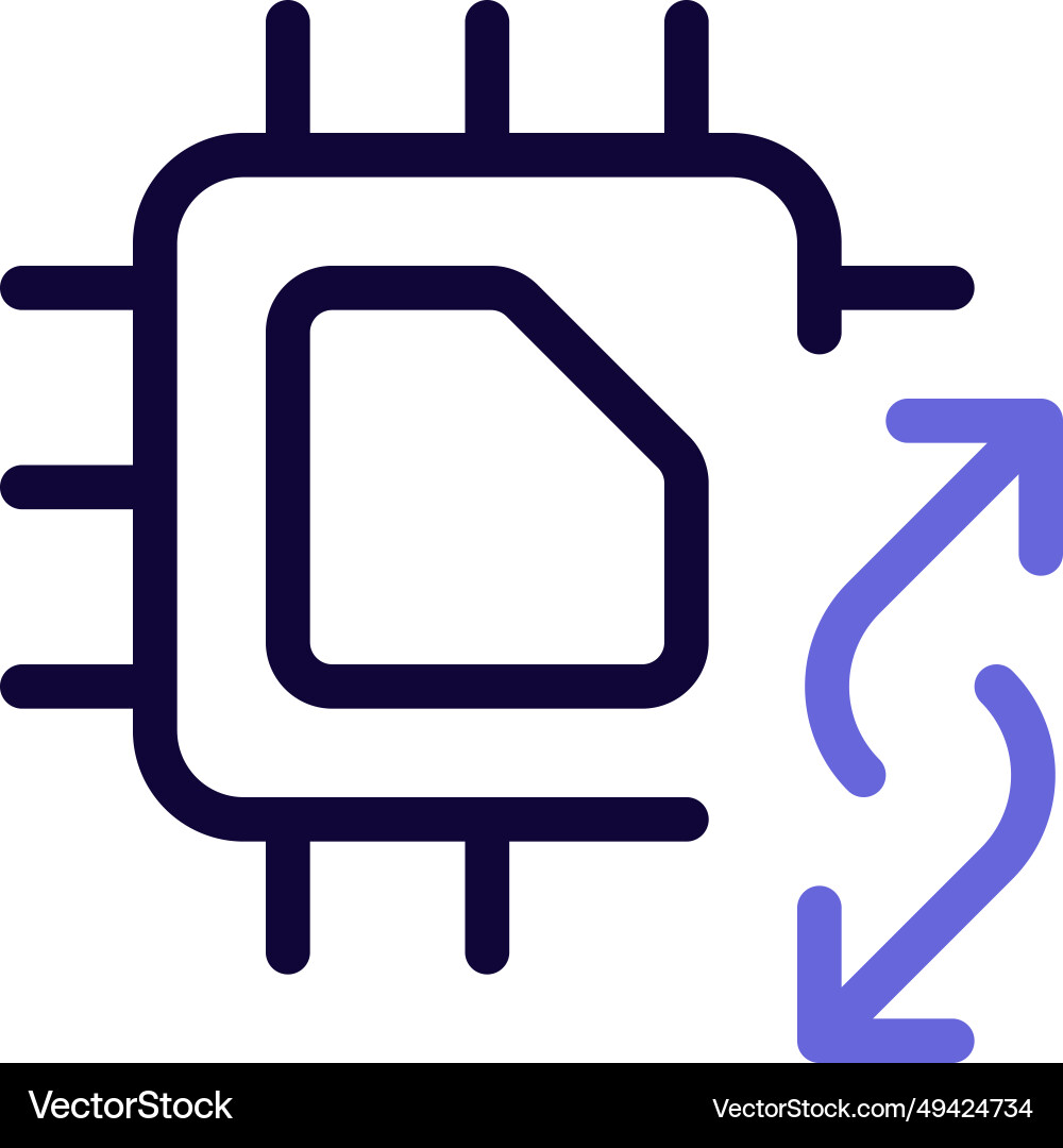 Transferring data using a micro processing unit vector image