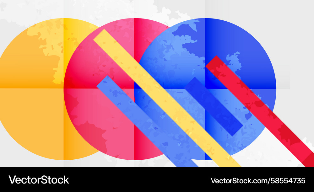 Abstract design features overlapping circles Vector Image
