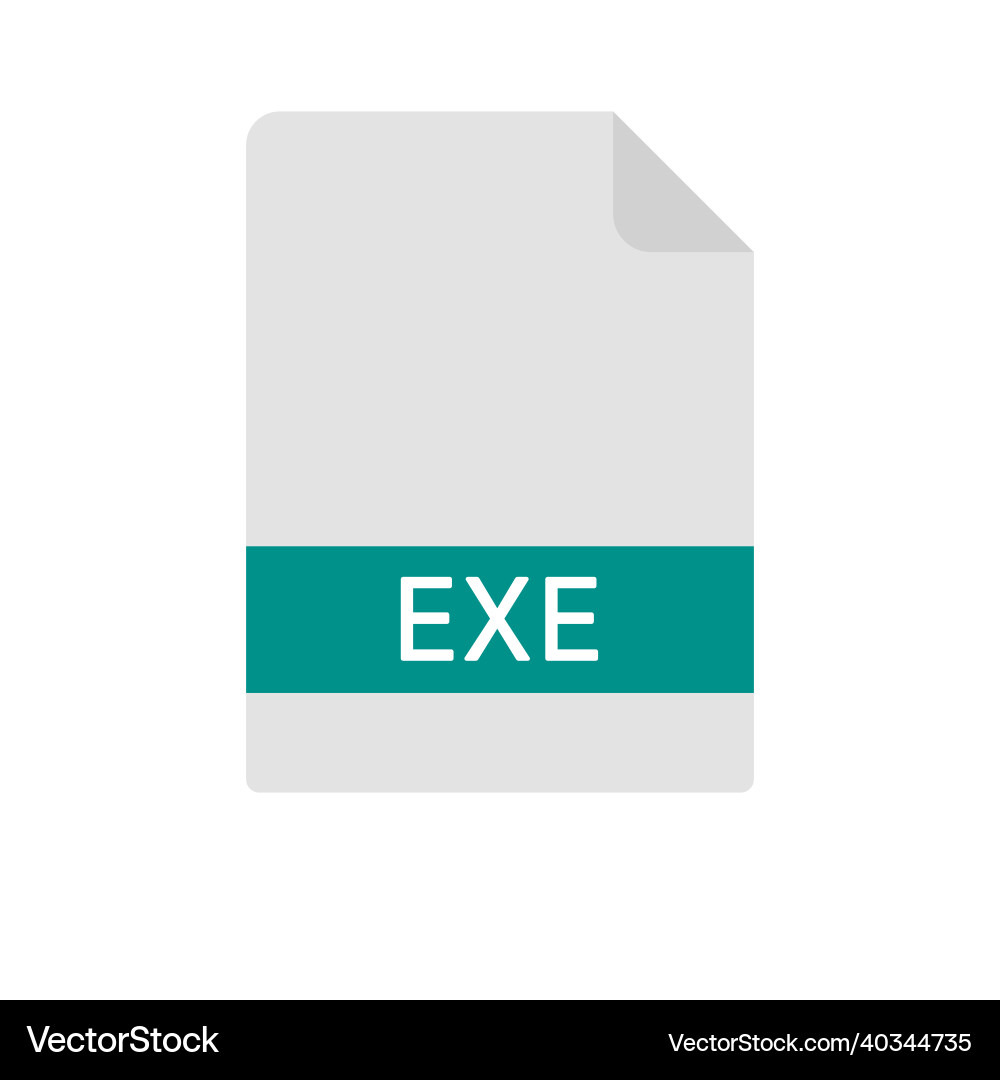 Computer exe file or format ion Computer exe file or format ion Vector Image