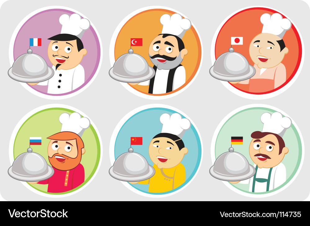 Diverse Lebensmittelküchen Vektorbild
