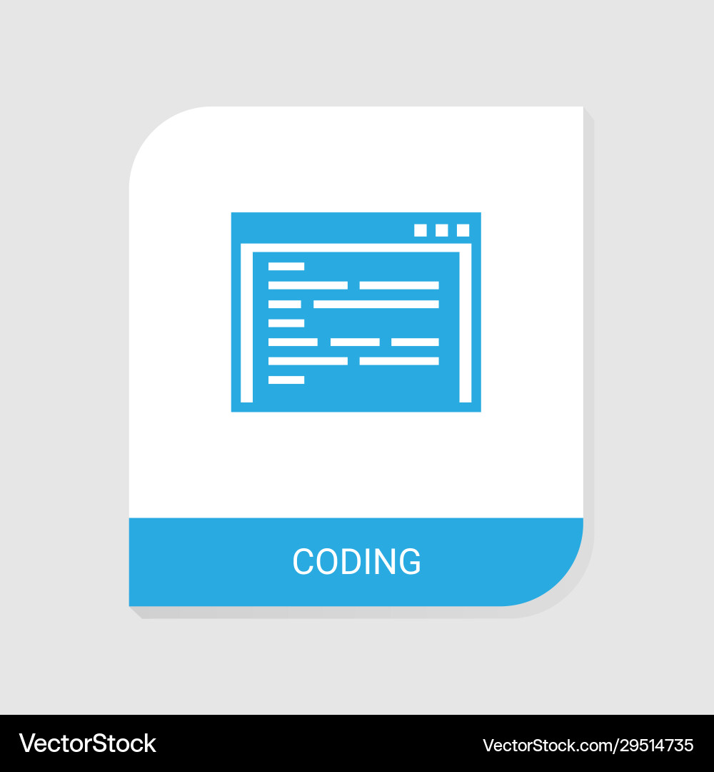 Editable filled coding icon from web development vector image