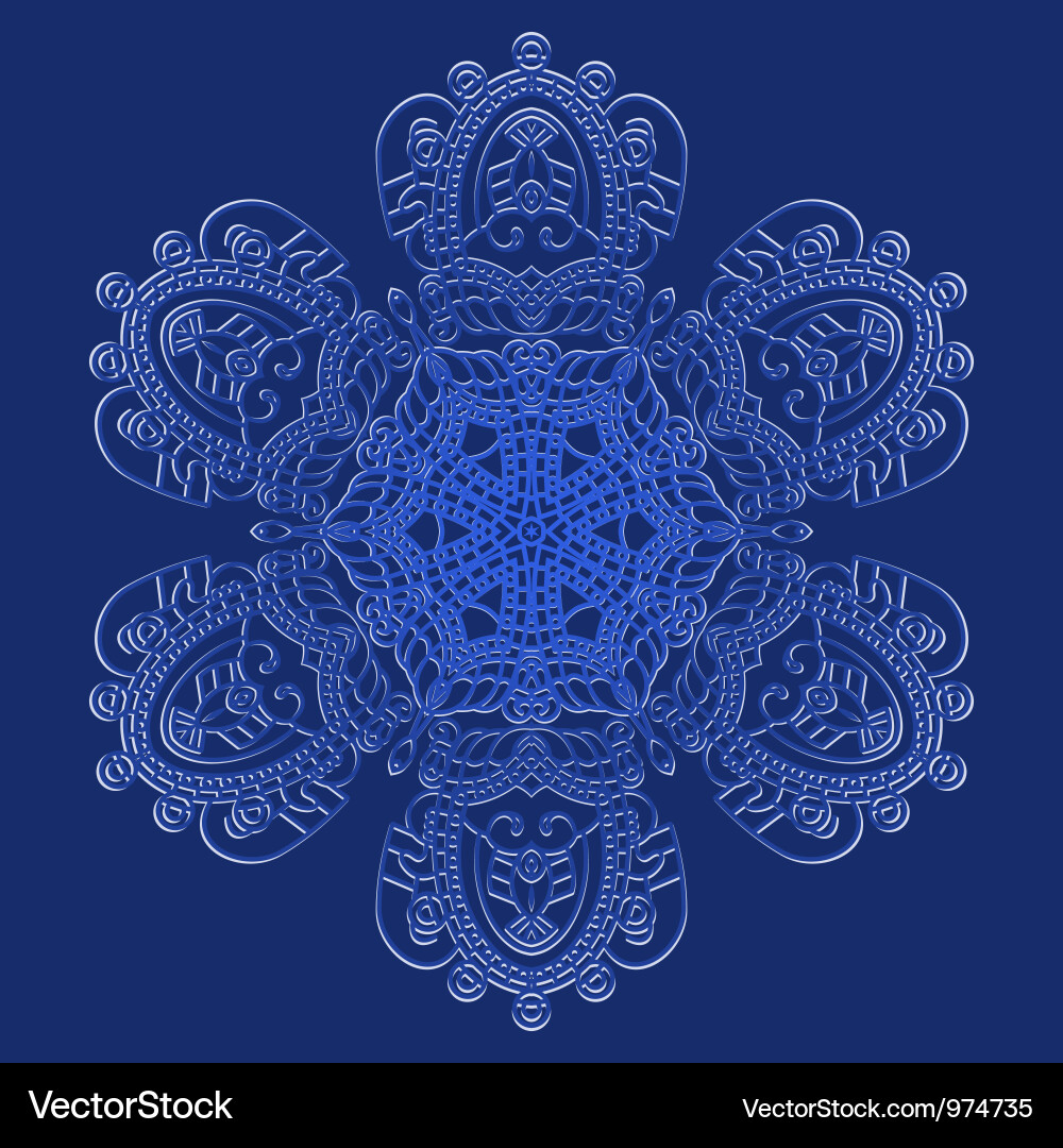 Elegant Snowflake Pattern vector image