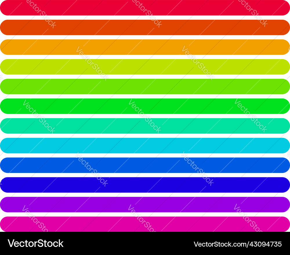 Full spectrum rainbow button banner rectangle Vector Image