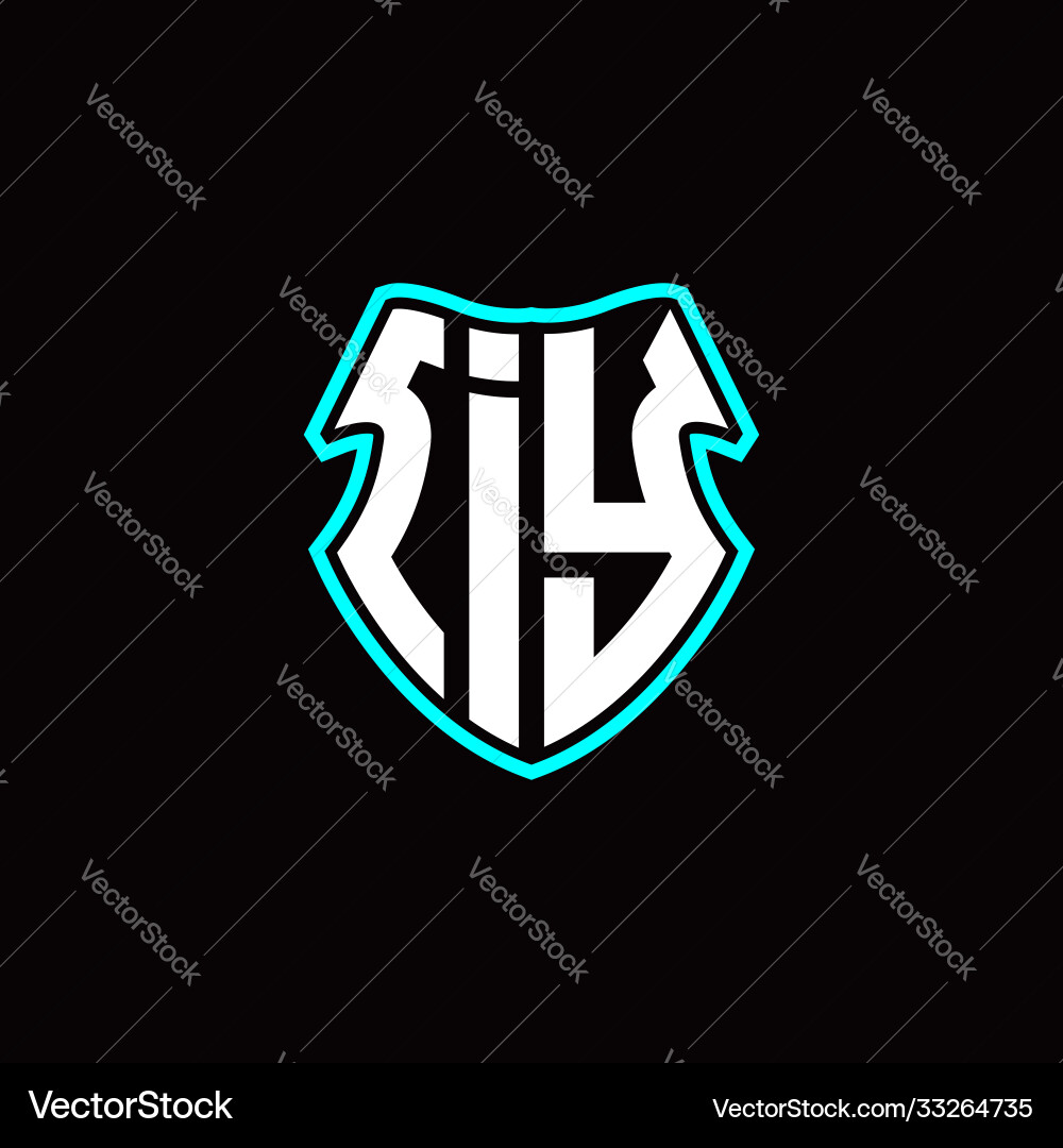 I y initial logo design with a shield shape I y initial logo design with a shield shape vector image