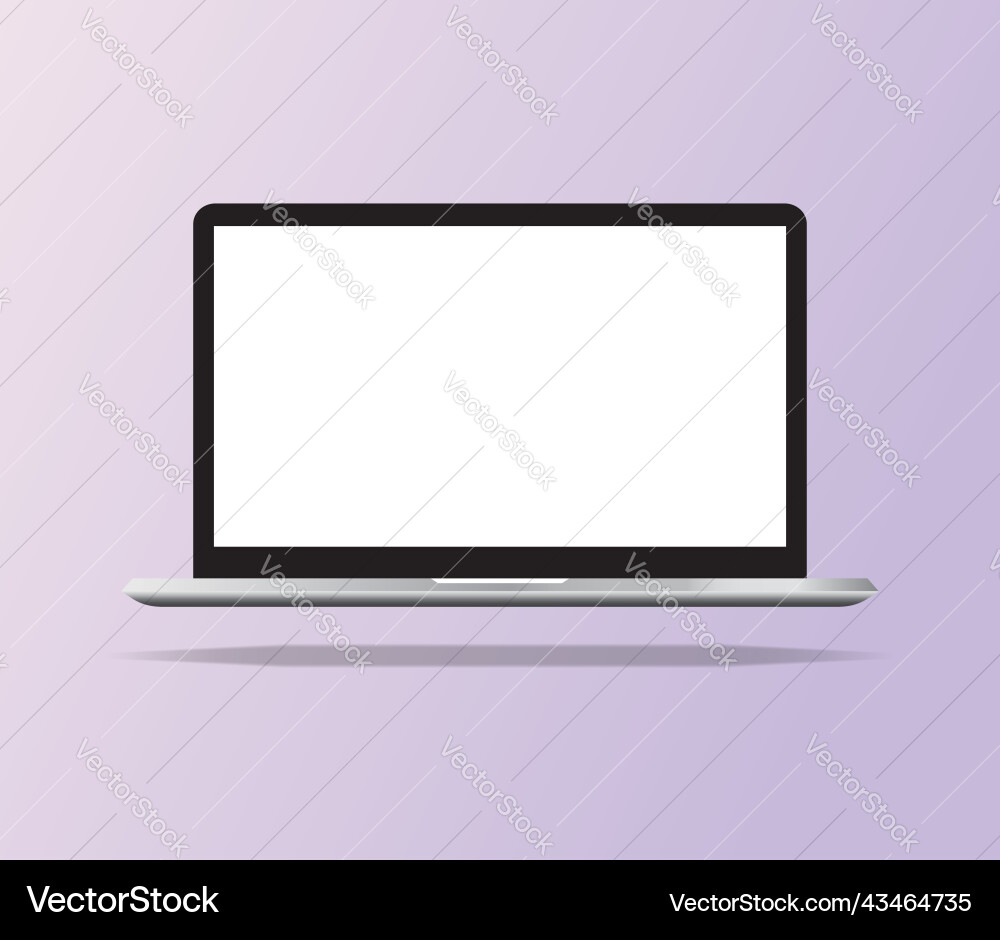 Minimal laptop floating isolated tech Vector Image