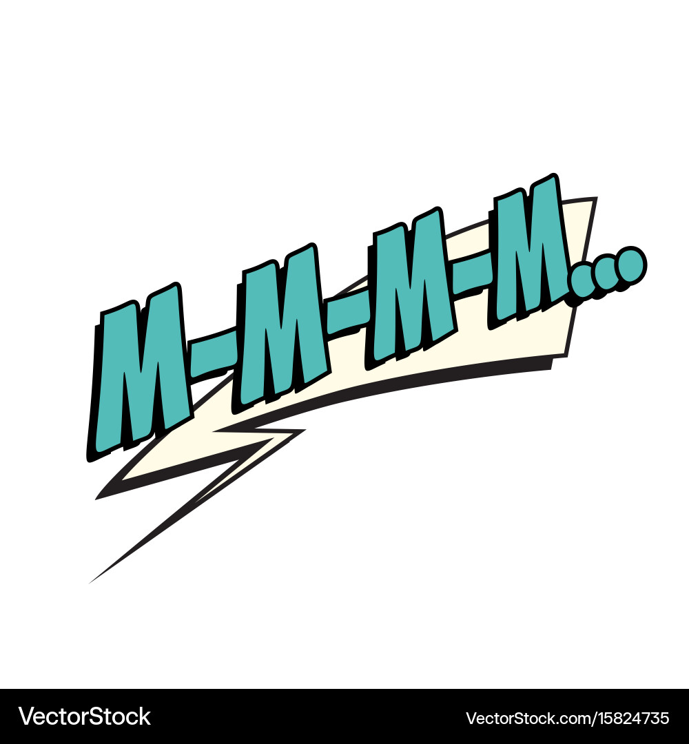 Mmm comic word (15824735) – Royalty-Free Vector | VectorStock