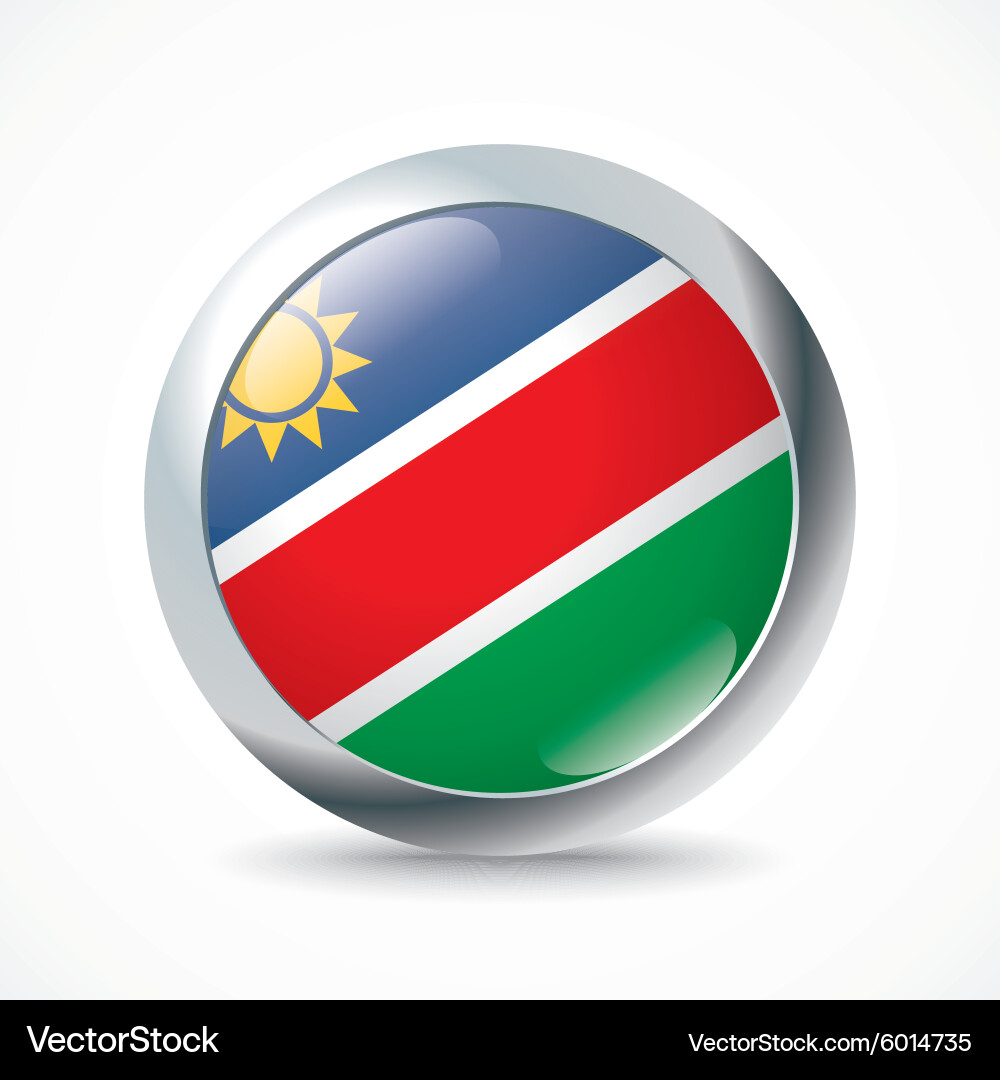 Namibia flag button Vector Image