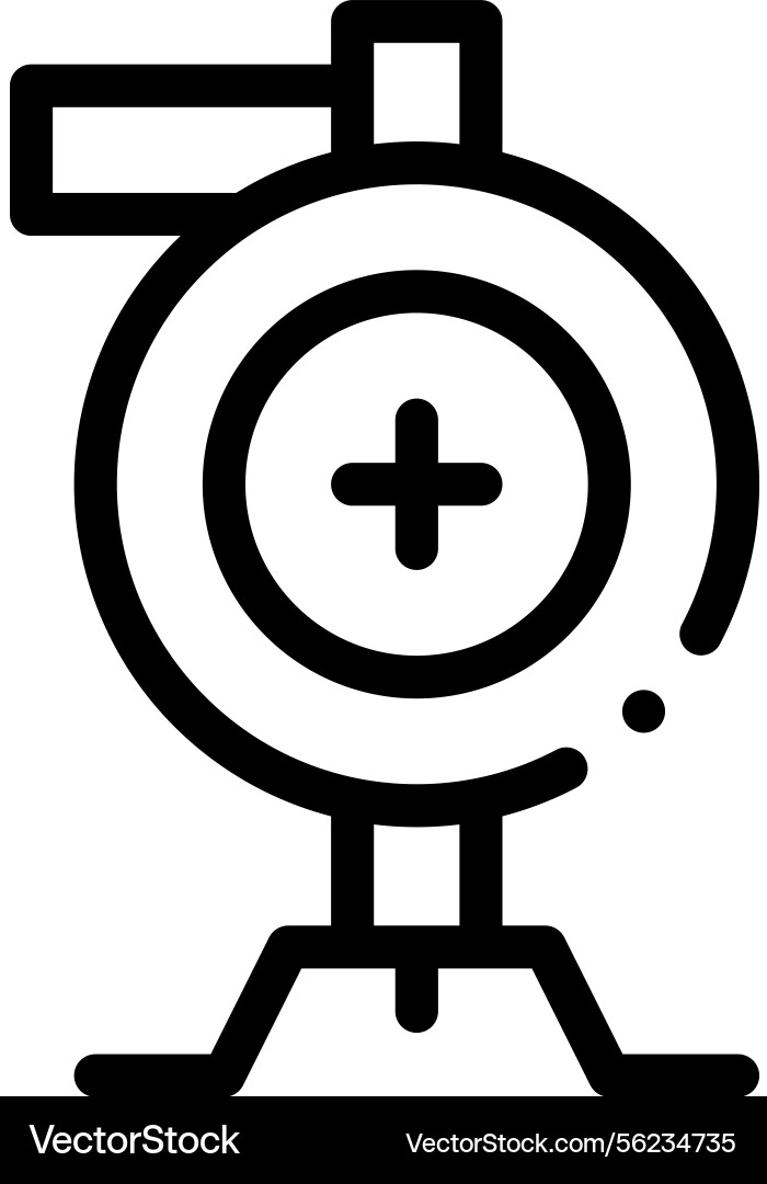 Pitching machine icon thin linear style design Pitching machine icon thin linear style design vector image