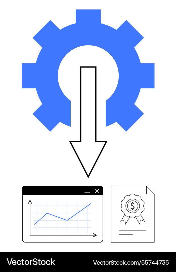 Process automation optimization with data insights Process automation optimization with data insights vector image