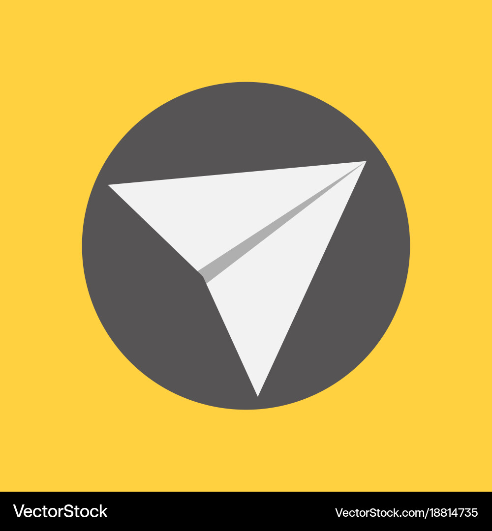 Simple send button paper plane Vector Image