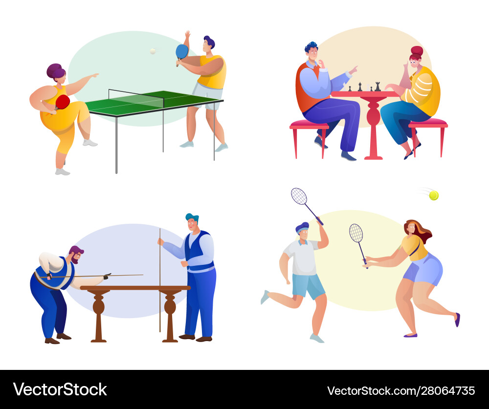 Sport flat set Royalty Free Vector Image - VectorStock