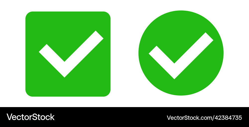 Square and round checkbox Vector Image