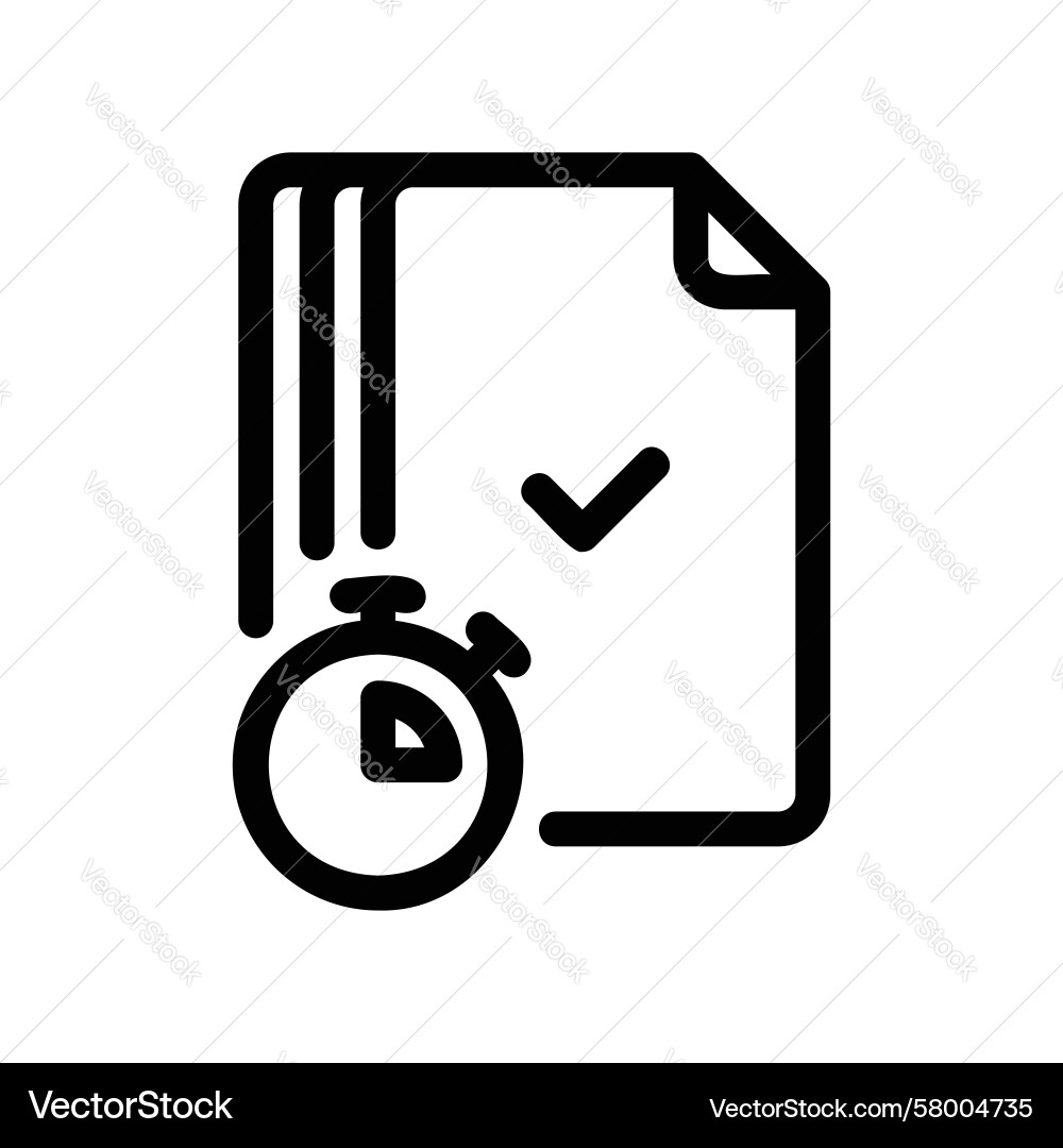 Timely Task Completion Icon Vector Image