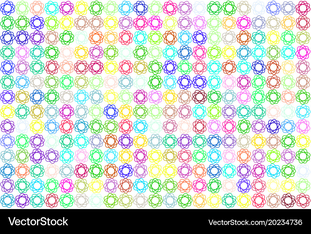Abstract colored oval mixed shape pattern style vector image