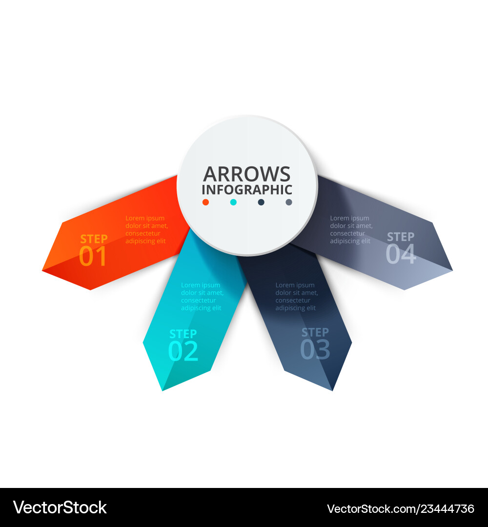 Arrows Diagram Template - Data Visualization vector image