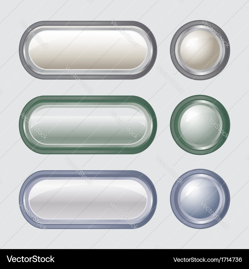 Buttons for web design vector image