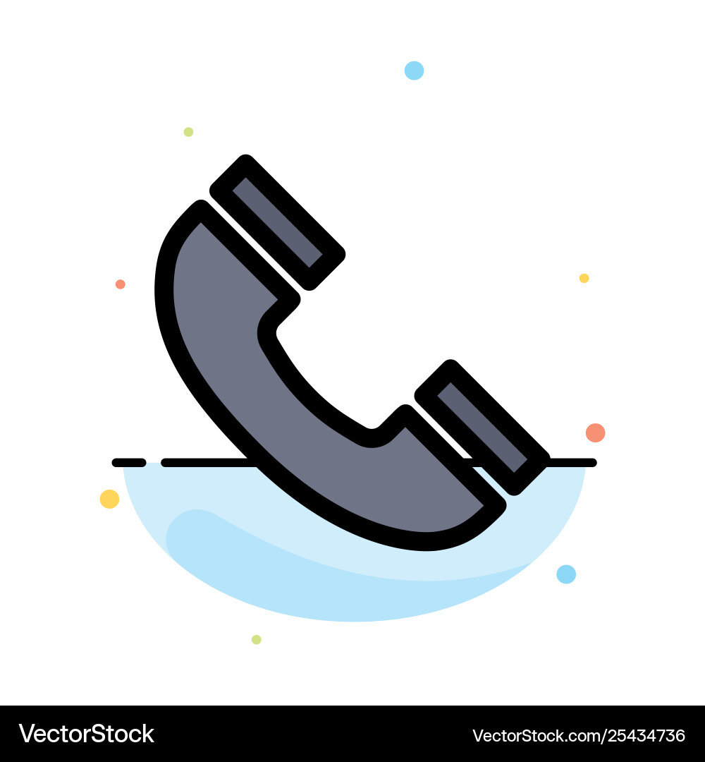 Call interface phone ui abstract flat color icon Call interface phone ui abstract flat color icon Vector Image
