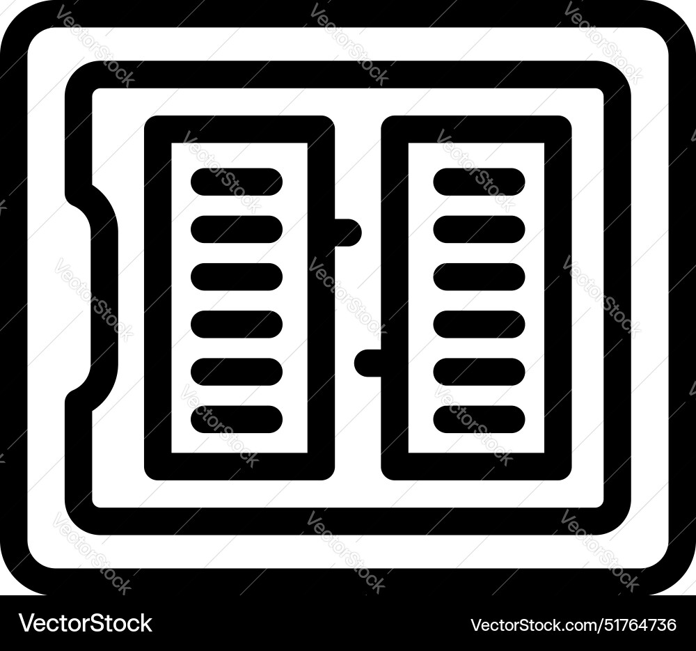 Computer chip showing processing power for tech vector image
