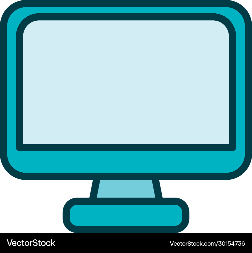 Desktop computer display line style icon Desktop computer display line style icon vector image