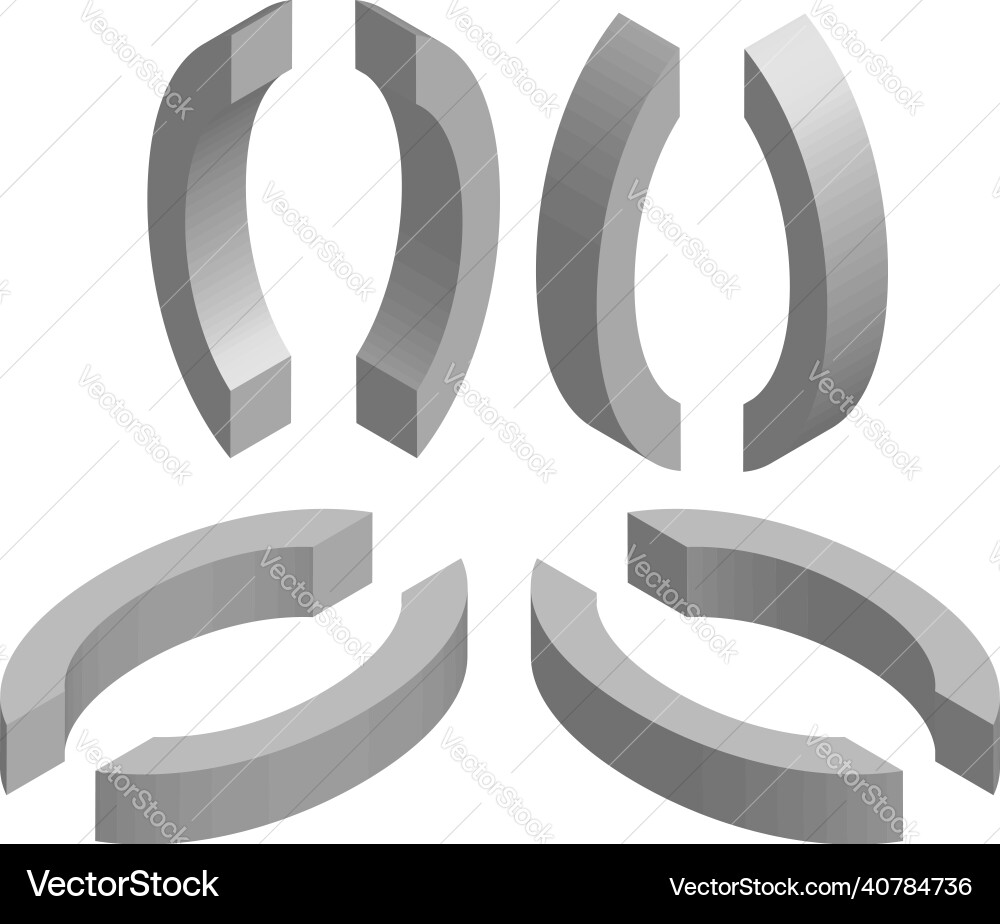 Isometric symbol template for creating logos Isometric symbol template for creating logos vector image